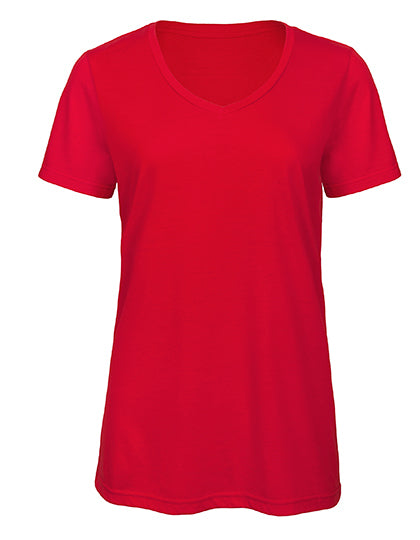 Women´s V-Neck Triblend T-Shirt - Rot