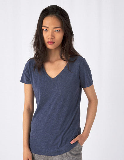 Women´s V-Neck Triblend T-Shirt - Weiß