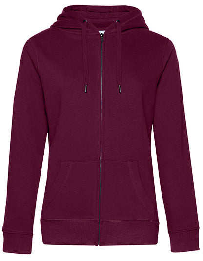 QUEEN Zipped Hood Jacket_° - Dunkle Kirsche