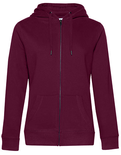 QUEEN Zipped Hood Jacket_° - Dunkle Kirsche