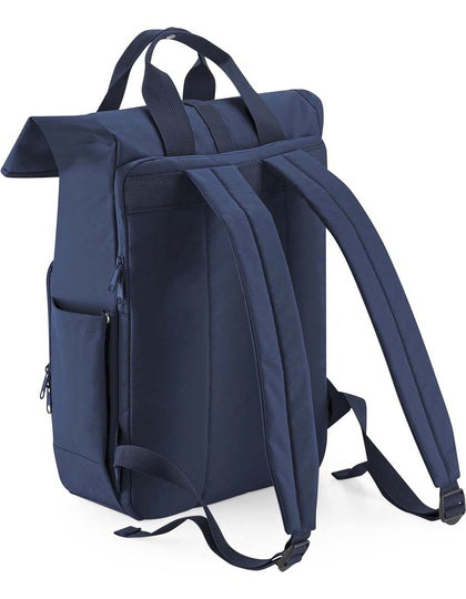 Recycled Twin Handle Roll-Top Laptop Backpack - Marinedämmerung