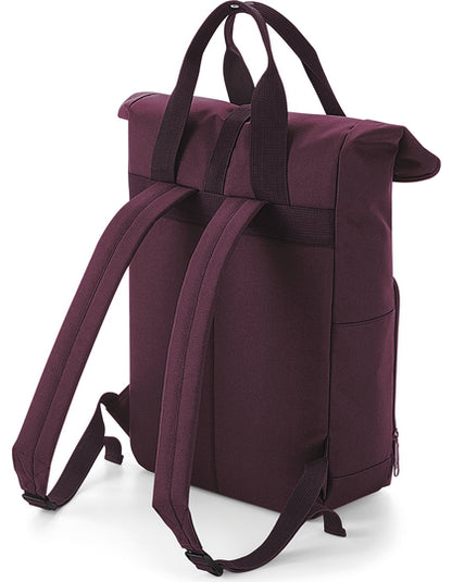 Twin Handle Roll-Top Backpack - Burgund