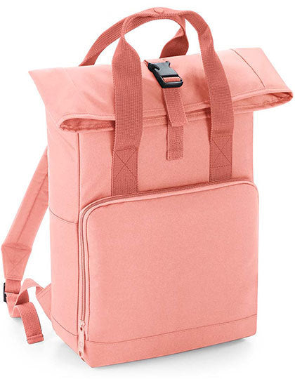 Twin Handle Roll-Top Backpack - Errötendes Rosa