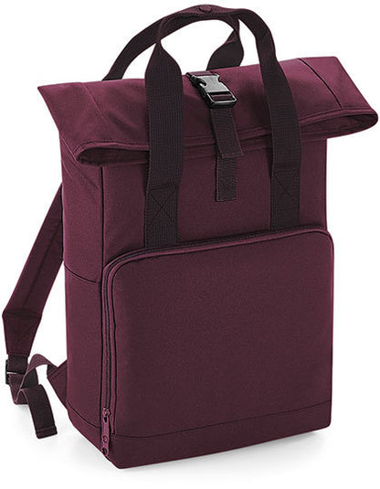 Twin Handle Roll-Top Backpack - Burgund