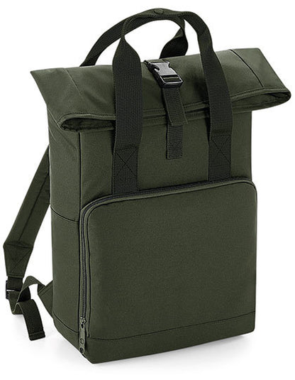 Twin Handle Roll-Top Backpack - Olivgrün