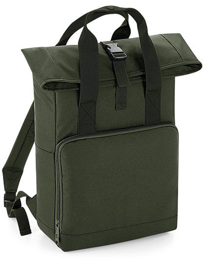Twin Handle Roll-Top Backpack - Olivgrün