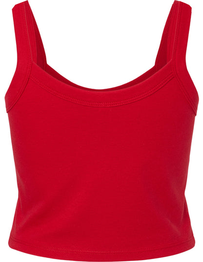 Women´s Micro Rib Spaghetti Strap Tank - Solide rote Mischung