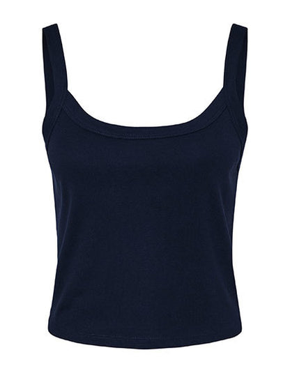 Women´s Micro Rib Racer Tank -  Solide Marineblau-Mischung