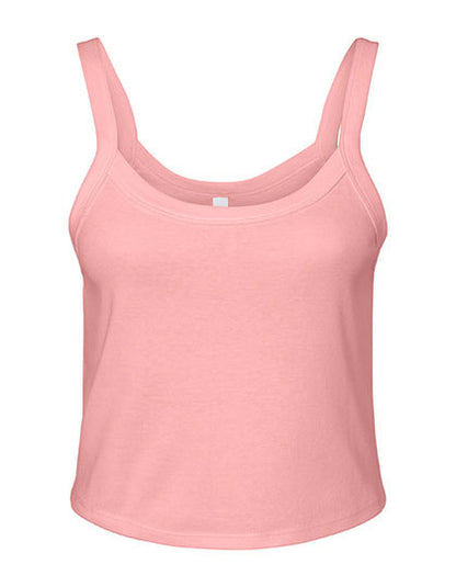 Women´s Micro Rib Racer Tank -  Solide rosa Mischung