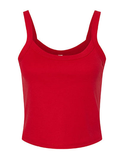 Women´s Micro Rib Racer Tank -  Solide rote Mischung