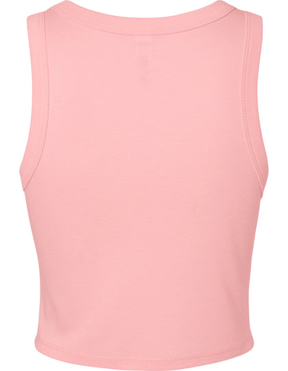 Women´s Micro Rib Racer Tank -  Solide rosa Mischung