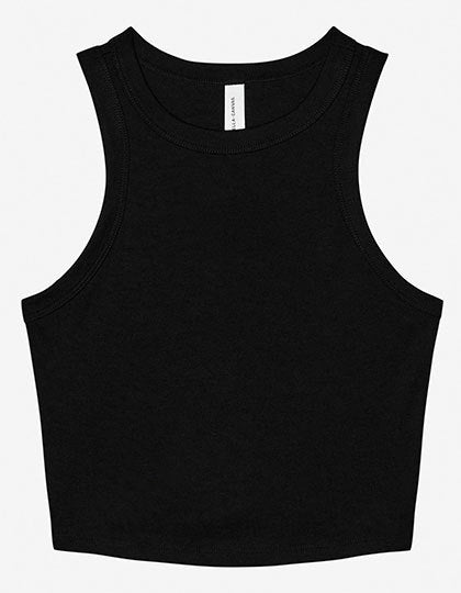 Women´s Micro Rib Racer Tank - Solid Black Blend