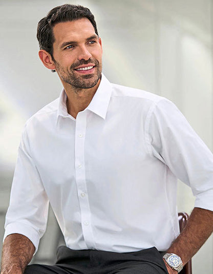 Men´s Classic Fit Shirt Titan Longsleeve-Weiß