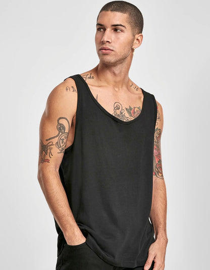 Tanktop Herren – Build Your Brand Jersey Big Tank - Schwarz