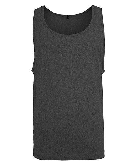 Tanktop Herren – Build Your Brand Jersey Big Tank - Holzkohle (Heather)