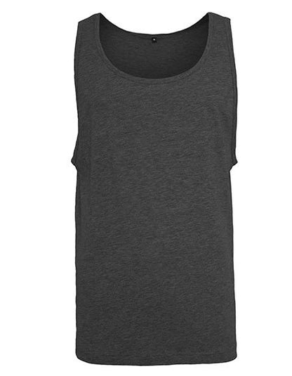 Tanktop Herren – Build Your Brand Jersey Big Tank - Holzkohle (Heather)