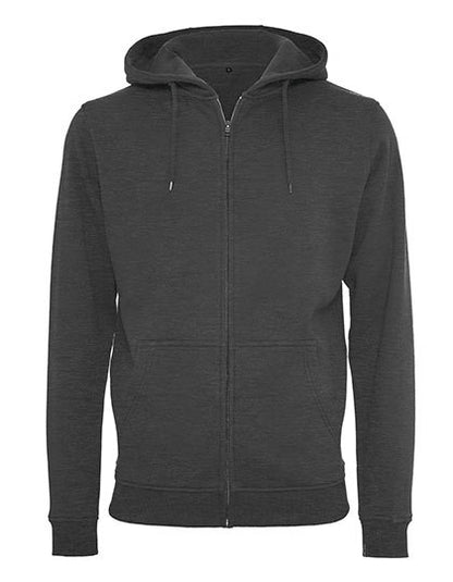 Heavy Zip Hoody - Holzkohle (Heather)