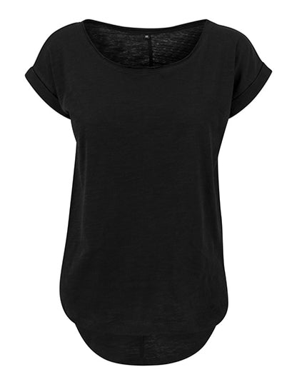 Ladies´ Long Slub Tee - Schwarz