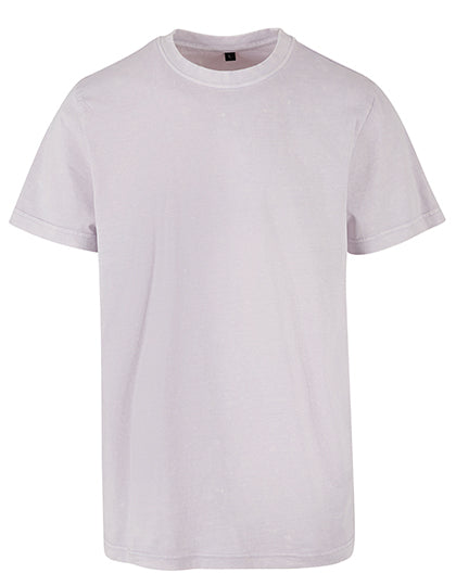 Acid Washed Round Neck Tee - Sanftes Flieder