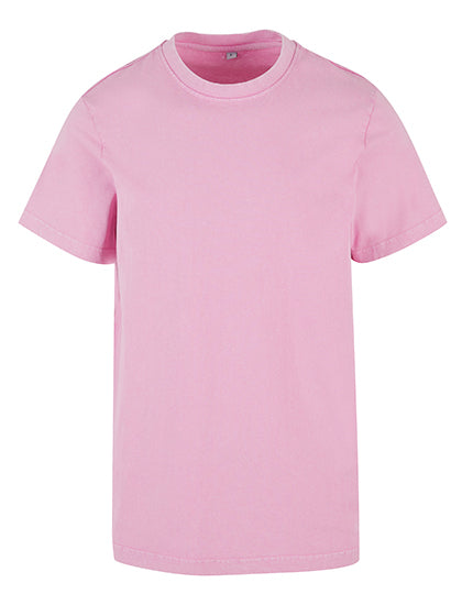 Acid Washed Round Neck Tee - Sanftes Rosa