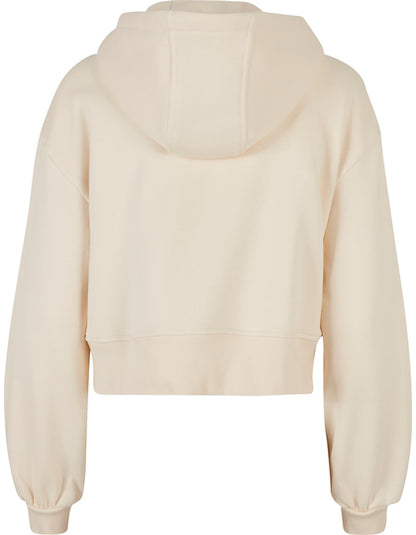 Ladies Short Oversized Zip Jacket  -    Weißer Sand