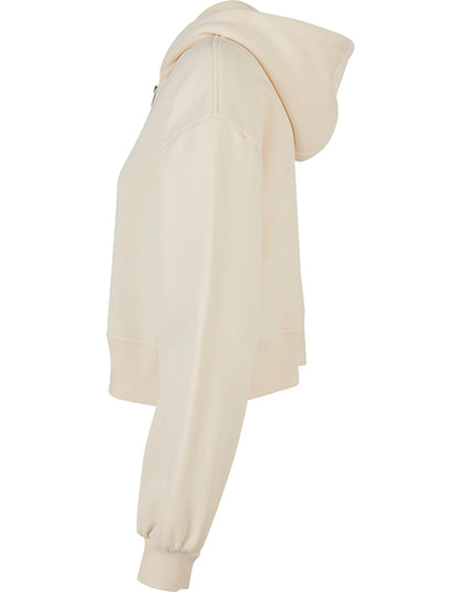 Ladies Short Oversized Zip Jacket  -    Weißer Sand