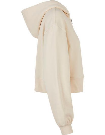 Ladies Short Oversized Zip Jacket  -    Weißer Sand