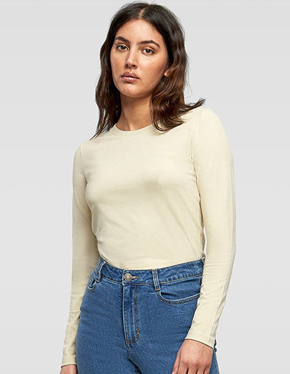 Ladies Short Longsleeve Tee - Weiss