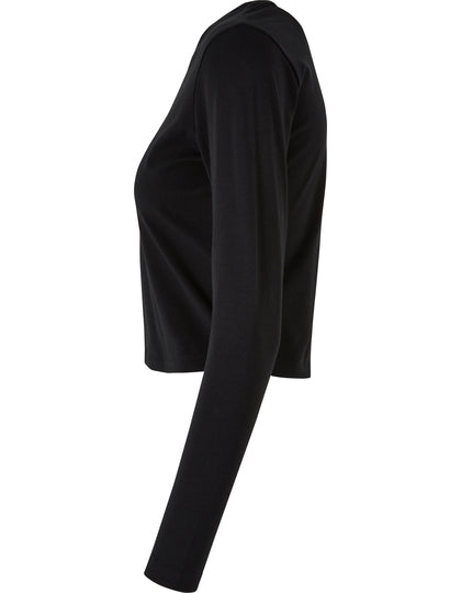 Ladies Short Longsleeve Tee - Schwarz
