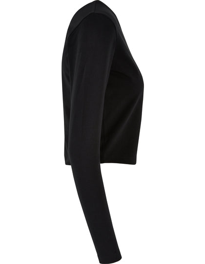 Ladies Short Longsleeve Tee - Schwarz