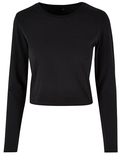 Ladies Short Longsleeve Tee - Schwarz