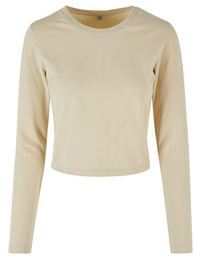 Ladies Short Longsleeve Tee - Sand