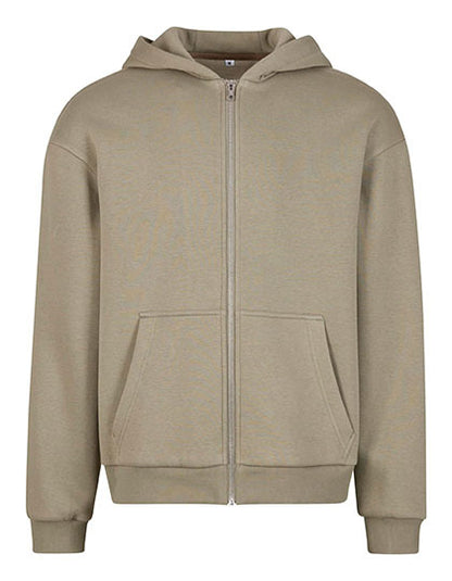 Fluffy Zip Hoody - Helles Oliv
