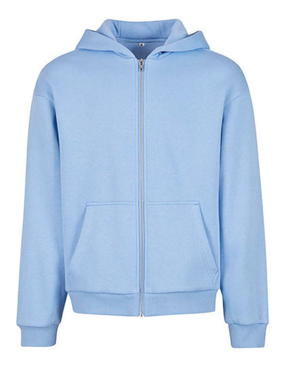 Fluffy Zip Hoody - Puderblau