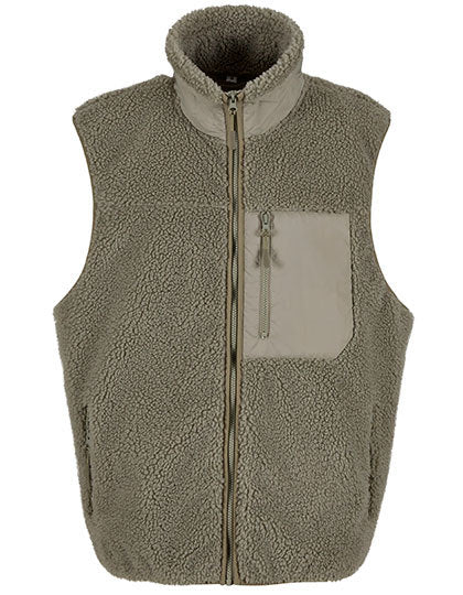 Bonded Sherpa Vest - Helles Oliv