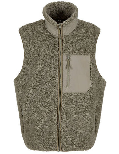 Bonded Sherpa Vest - Helles Oliv