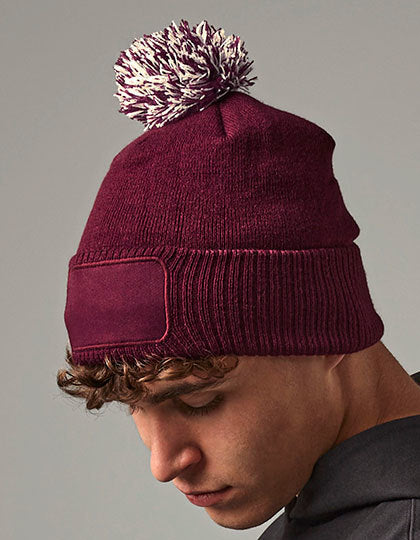 Snowstar® Patch Beanie - Heather Grey - Schwarz