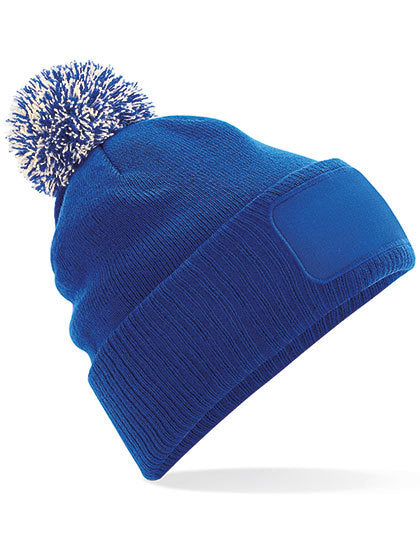 Snowstar® Patch Beanie - Helles Royal  - Cremefarben