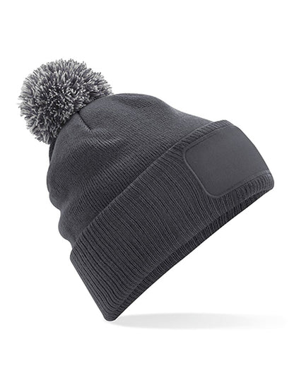 Snowstar® Patch Beanie - Graphitgrau - Hellgrau