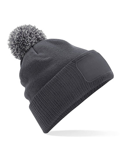 Snowstar® Patch Beanie - Graphitgrau - Hellgrau