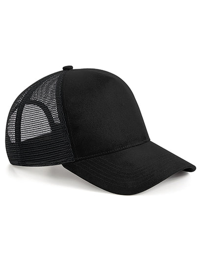 Suede Snapback Trucker - Schwarz