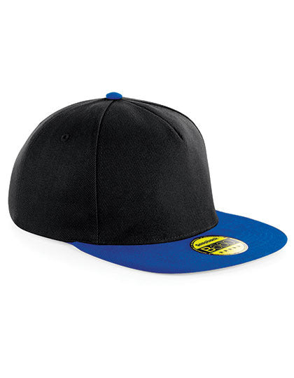 Original Flat Peak Snapback Cap - Helles Roya - Schwarz