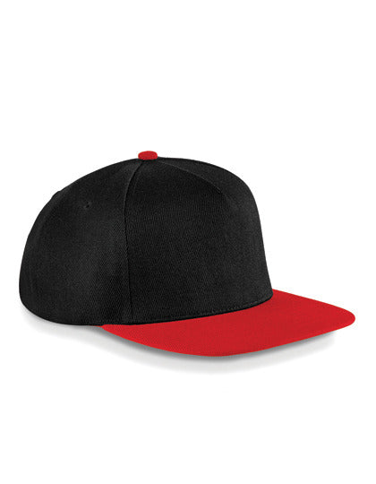 Original Flat Peak Snapback Cap - klassisches Rot - Schwarz