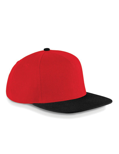 Original Flat Peak Snapback Cap - klassisches Rot - Schwarz