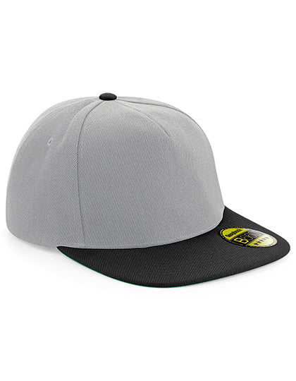 Original Flat Peak Snapback Cap - Grau - Schwarz