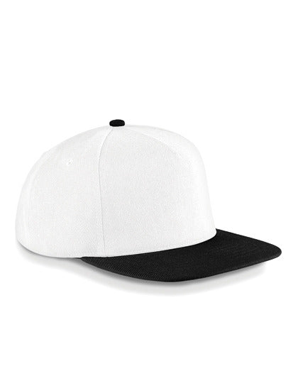 Original Flat Peak Snapback Cap - Weiss- Schwarz