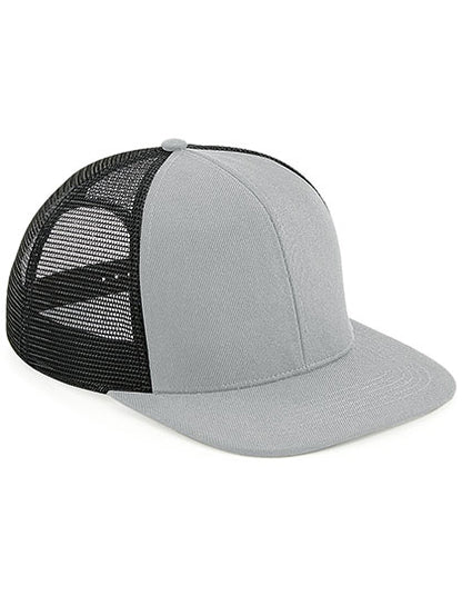 Original Flat Peak 6 Panel Trucker Cap - Grau - Schwarz