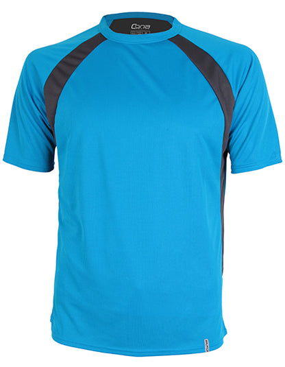 Pace Tech Tee- Azurblau- Anthrazit