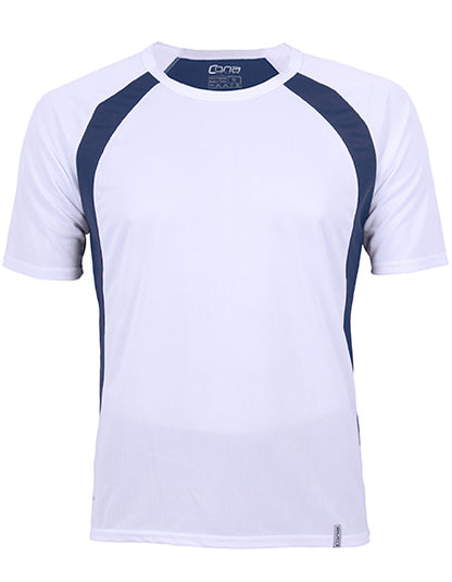 Pace Tech Tee- Marine  - Weiß