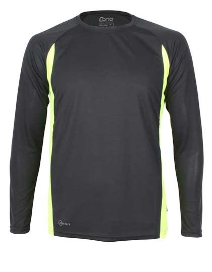 Racer Long Sleeve Tech Tee - Schwarz - Neongelb
